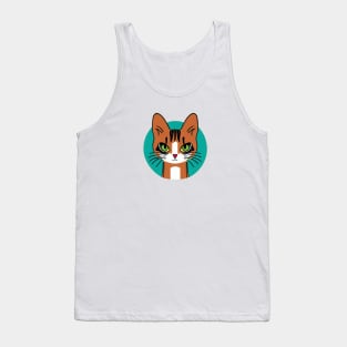 Brown cat illustration Tank Top